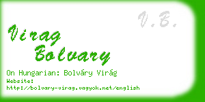 virag bolvary business card